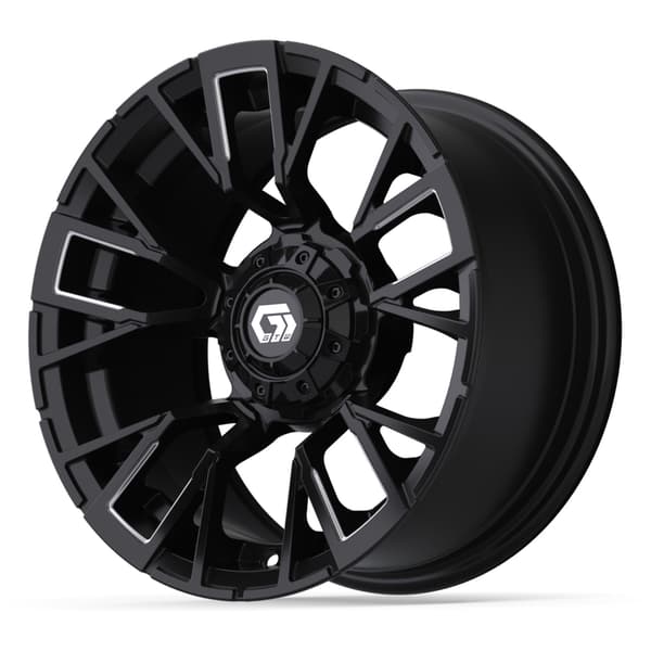 14″ GTW® Vandal Matte Black with Machined Accents Wheel - Image 3