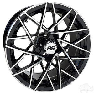RHOX RX395 Machined Gloss Black, 15x7