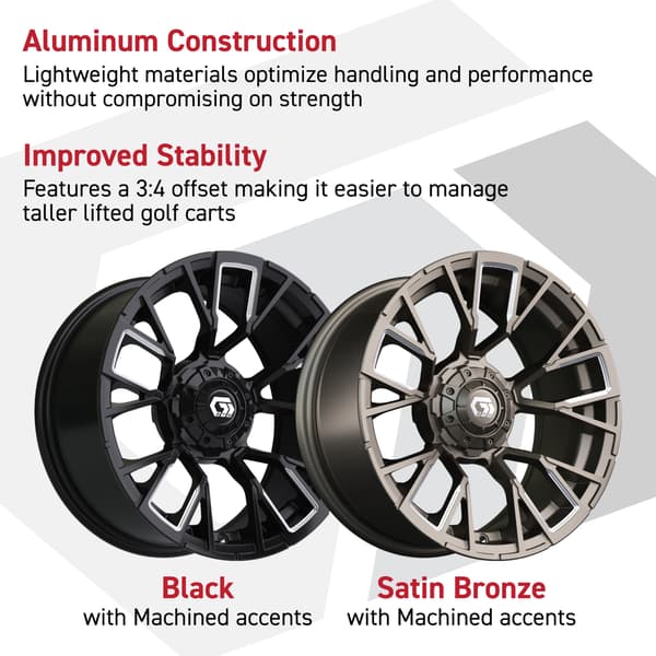 14″ GTW® Vandal Matte Black with Machined Accents Wheel - Image 4