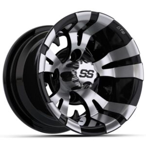 10inch GTW Vampire Black with Machined Accents Wheel 001 10″ GTW® Vampire Black with Machined Accents Wheel