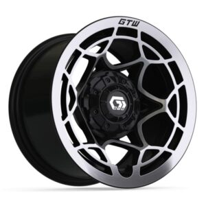 12 inch GTW Nexus Gloss Black with Silver Face Wheel 001 12″ GTW® Nexus Gloss Black with Silver Face Wheel