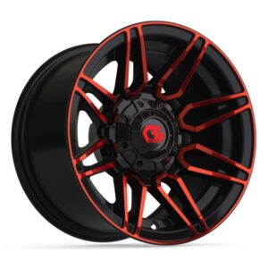 12 inch GTW Stealth Gloss Black with Red Face Wheel 001 12″ GTW® Stealth Gloss Black with Red Face Wheel