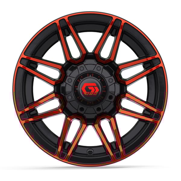 12″ GTW® Stealth Gloss Black with Red Face Wheel - Image 2