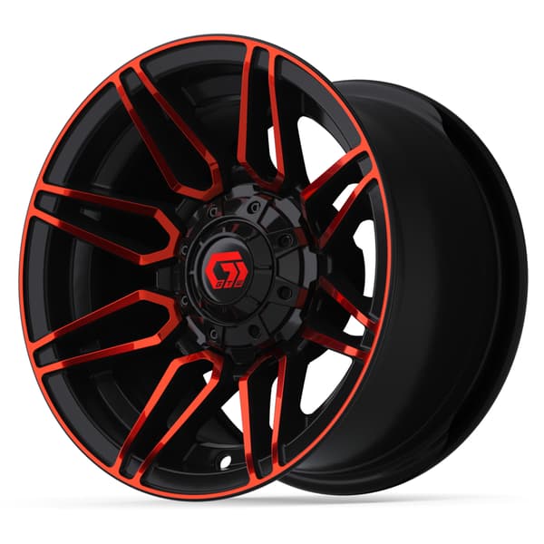 12″ GTW® Stealth Gloss Black with Red Face Wheel - Image 3