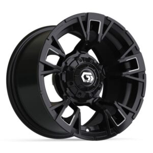 12 inch GTW Vandal Matte Black with Machined Accents Wheel 001 12″ GTW® Vandal Matte Black with Machined Accents Wheel
