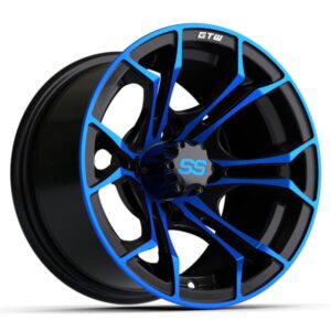 12inch GTW Spyder Black with Blue Accents Wheel 001 12″ GTW® Spyder Black with Blue Accents Wheel