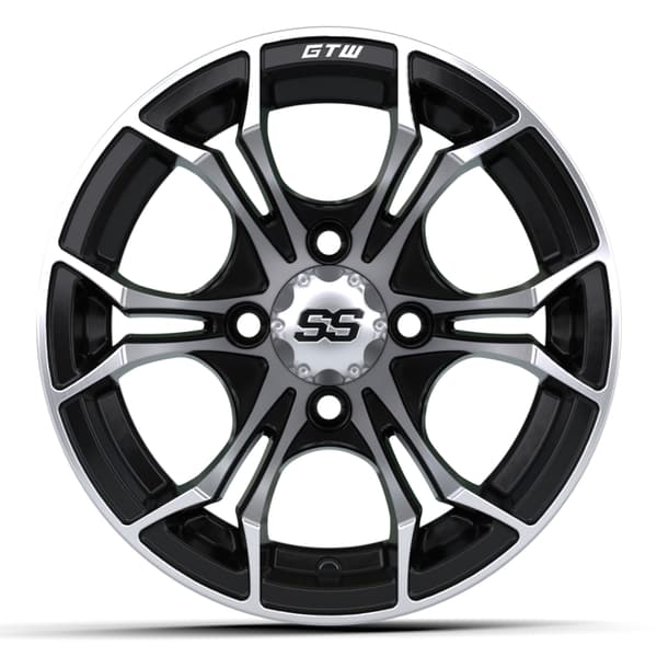 12″ GTW® Spyder Black with Machined Accents Wheel