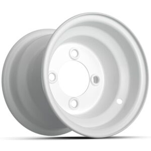 8inch GTW White Steel Wheel Centered 001 8″ GTW White Steel Wheel (Centered)