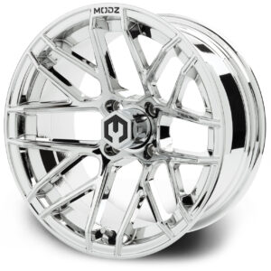 Chrome01 MODZ® Matrix Chrome 15" Golf Cart Wheel