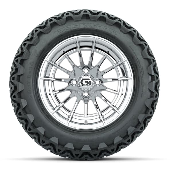 GTW® Boost Chrome 14 in Wheels with 23x10-14 Predator All-Terrain Tires – Full Set - Image 2