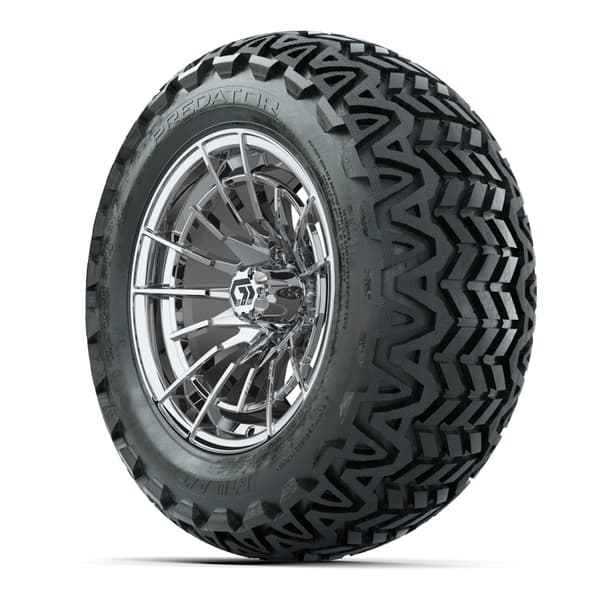GTW® Boost Chrome 14 in Wheels with 23x10-14 Predator All-Terrain Tires – Full Set - Image 3