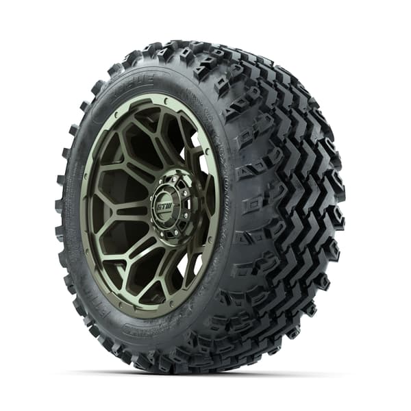 GTW Bravo Matte Recon Green 14 in Wheels with 23x10.00-14 Rogue All Terrain Tires – Full Set - Image 3