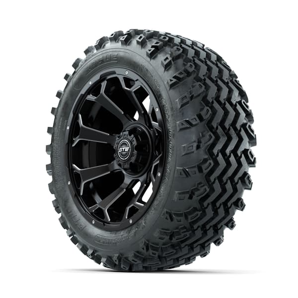 GTW Raven Ball Milled/Matte Black 14 in Wheels with 23x10.00-14 Rogue All Terrain Tires – Full Set - Image 3