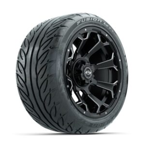 GTW Raven Off-Road Matte Black-Ball Milled 14 in Wheels with 225-40-R14 Fusion GTR Street Tires – Full Set 001 GTW Raven Off-Road Matte Black/Ball Milled 14 in Wheels with 225/40-R14 Fusion GTR Street Tires – Full Set