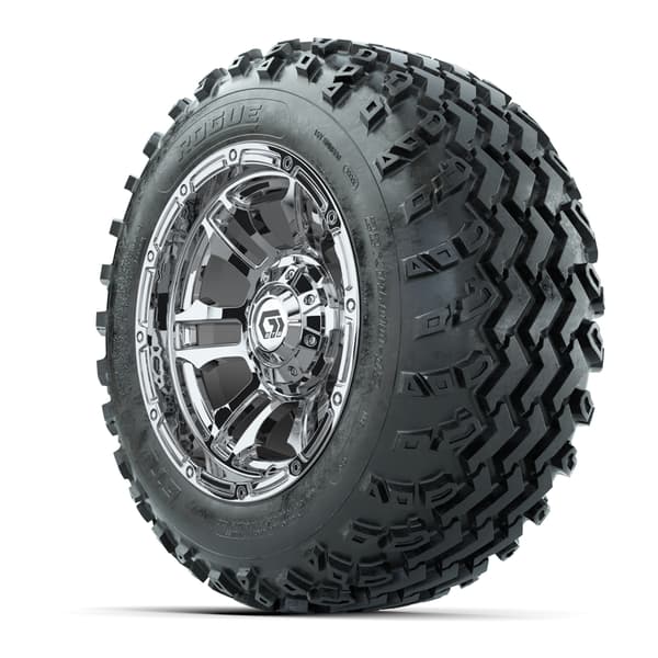 GTW® Shogun Chrome 12 in Wheels with 22x11.00-12 Rogue All-Terrain Tires – Full Set - Image 3