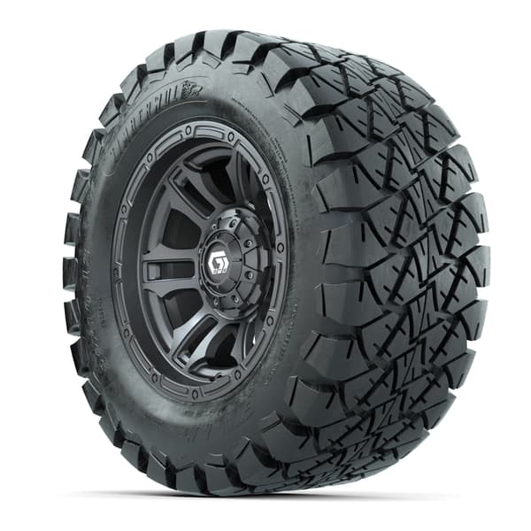 GTW® Shogun Gunmetal 12 in Wheels with 22x10-12 Timberwolf All-Terrain Tires – Full Set - Image 3