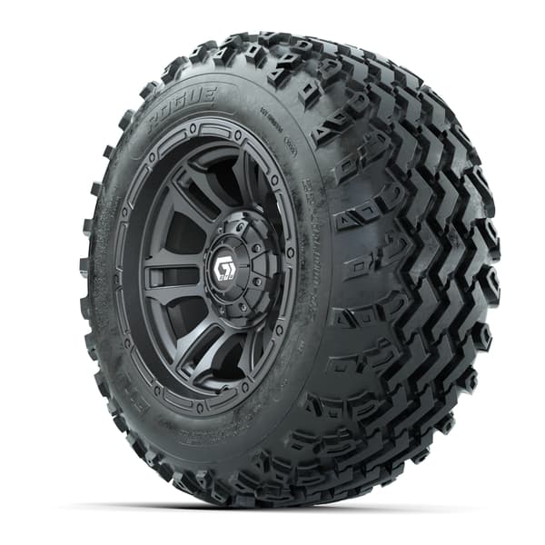 GTW® Shogun Gunmetal 12 in Wheels with 22x11.00-12 Rogue All-Terrain Tires – Full Set - Image 3