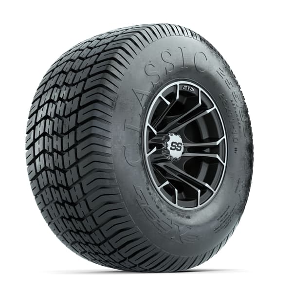 GTW Spyder Machined/Matte Grey 10 in Wheels with 22x11-10 Excel Classic Street Tires – Full Set