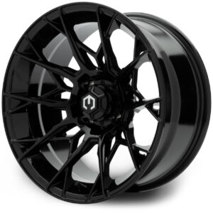 GlossBlack01 MODZ® Chaos Glossy Black 15" Golf Cart Wheel