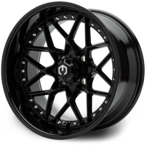 GlossBlack01 MODZ® Formula Glossy Black 15" Golf Cart Wheel