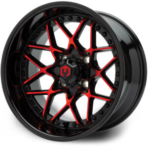 MODZ® Formula Red and Black 14" Golf Cart Wheel