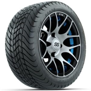 Set of (4) 12 in GTW Pusuit Wheels with 215/35-12 GTW Mamba Street Tires