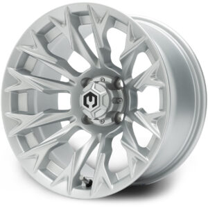 Silver01 MODZ® Falcon Silver 14" Golf Cart Wheel