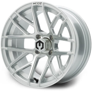 Silver01 MODZ® Matrix Silver 15" Golf Cart Wheel